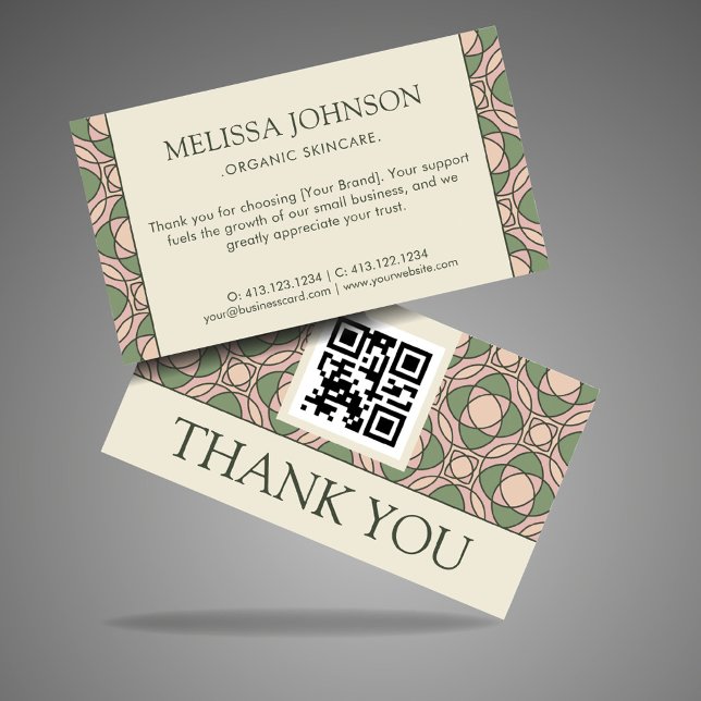 Modern Organic Botanical Business Thank You Card (Creator Uploaded)