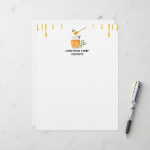 Modern Organic Honey Farm Custom Letterhead