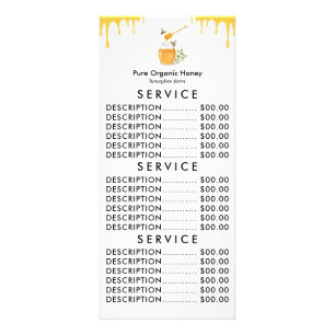 Modern Organic Honey Farm Rack Card