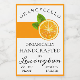 Modern Organic Orangecello Small Bottle Label  