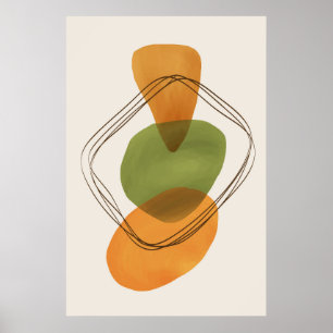 Modern Organic Shapes Contemporary Art 3 Poster