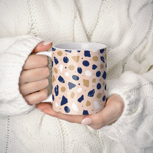Modern Organic Terrazzo Abstract Stone Mosaic Coffee Mug