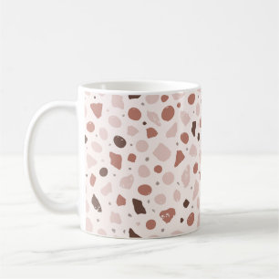 Modern Organic Terrazzo Abstract Stone Mosaic Coffee Mug