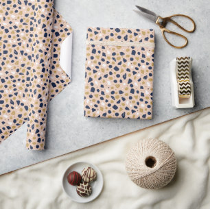 Modern Organic Terrazzo Abstract Stone Mosaic Wrapping Paper