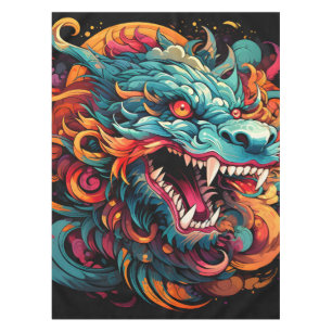 Modern Oriental Dragon Majesty Tablecloth