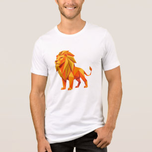 Modern Origami Geometric Lion Graphic Tee