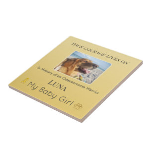 Modern Osteosarcoma Pet Tribute Ceramic Tile