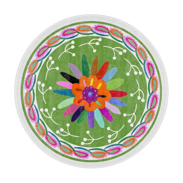 Modern Otomi Design Cutting Board (Front)