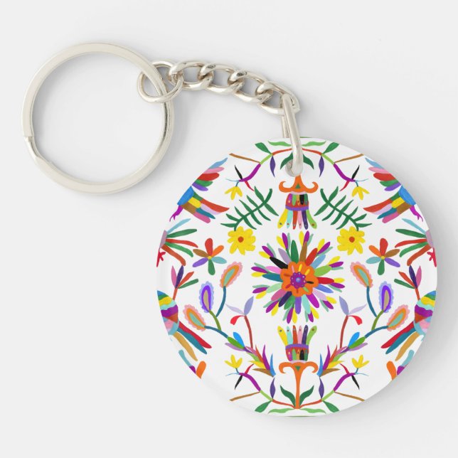 Modern Otomi Design II Key Ring (Front)