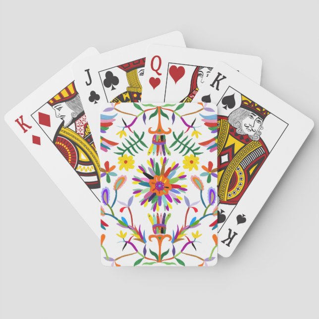 Modern Otomi Design II Playing Cards (Back)