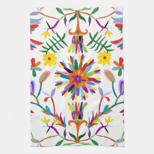 Modern Otomi Design II Tea Towel