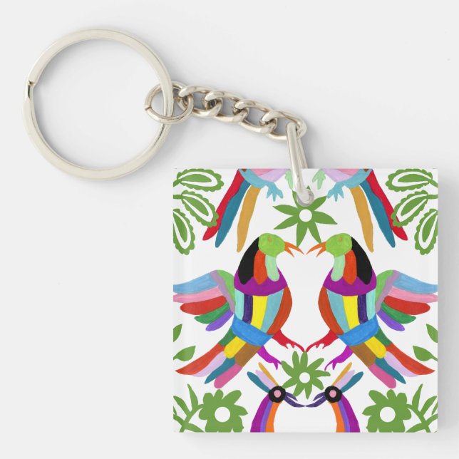 Modern Otomi Design III Key Ring (Front)