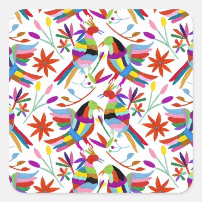 Modern Otomi Design III Square Sticker (Front)