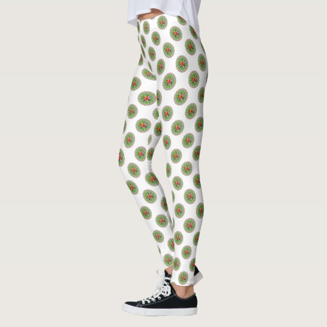 Modern Otomi Design Leggings (Left)