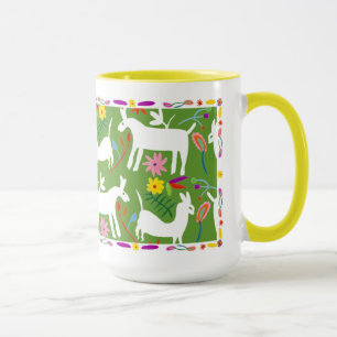 Modern Otomi Design   Llama Donkey Design Mug