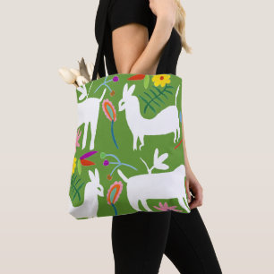 Modern Otomi Design   Llama Donkey Design Tote Bag