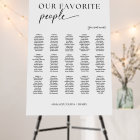 Modern Our Favourite People Wedding Seating Chart