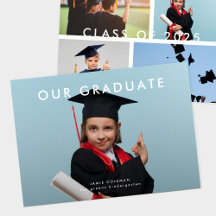 Modern OUR GRADUATE 5 photo Announcement