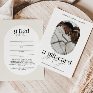 Modern Oval Photo Photography Gift Certificate