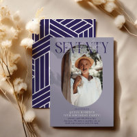 Modern Oval Photo & Signature 70th Birthday