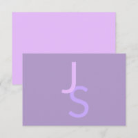 Modern Overlapping Monogrammed Initials | Purple