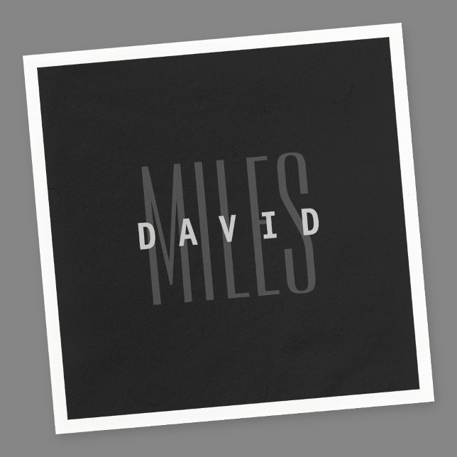 Modern Overlapping Name & Surname Napkin (Creator Uploaded)