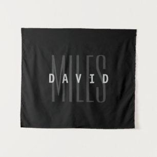 Modern Overlapping Name & Surname Tapestry
