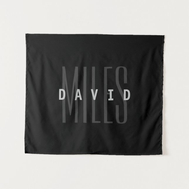Modern Overlapping Name & Surname Tapestry (Front (Horizontal))
