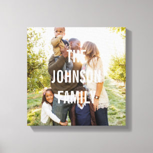 Modern Overlay Custom Photo Canvas Print