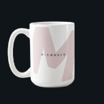 Modern Oversized Monogrammed Initial & Name Coffee Mug<br><div class="desc">Make your morning ritual more personal with this bold and modern monogram name mug. Featuring an oversized initial in a soft, muted pink and a sleek name overlay, this design is a stylish nod to minimalism. Whether you're sipping your favourite coffee, tea, or cocoa, this personalised mug adds a unique...</div>
