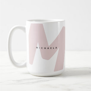 Modern Oversized Monogrammed Initial & Name Coffee Mug