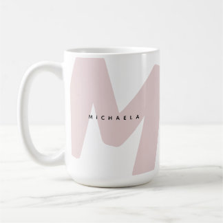 Modern Oversized Monogrammed Initial & Name Coffee Mug