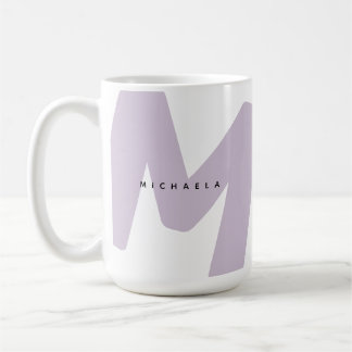 Modern Oversized Monogrammed Initial & Name Coffee Mug