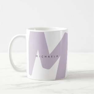 Modern Oversized Monogrammed Initial & Name Coffee Mug