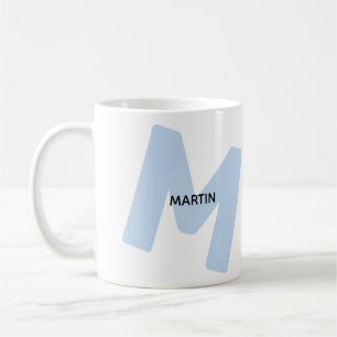 Modern Oversized Monogrammed Initial & Name Coffee Mug