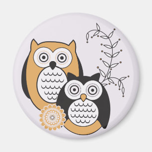 Modern Owls Magnet