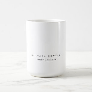Modern Own Name Professional Minimalist Plain Coffee Mug