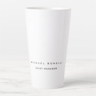 Modern Own Name Professional Minimalist Plain Latte Mug