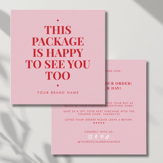 Modern packaging insert business thank you  (Creator Uploaded)
