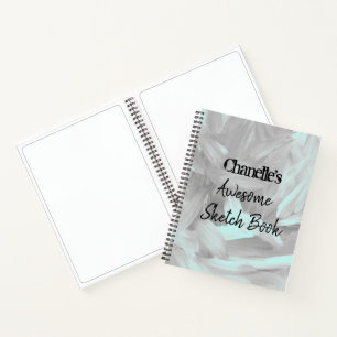 Modern Paint Brush Strokes Personalised Notebook