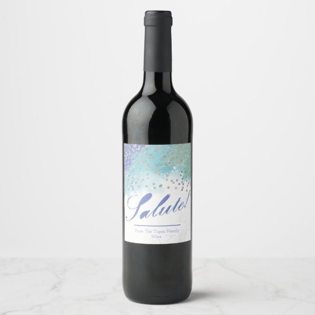 Modern Paint, Salute! Wine Label (Front)