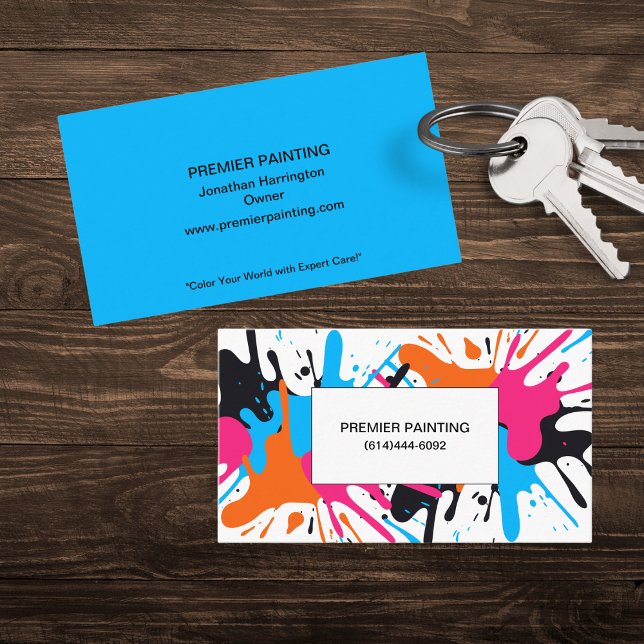 Modern Paint Splatter Business Card (Creator Uploaded)