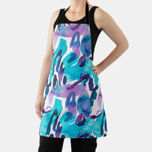 Modern Painted Abstract Pattern Apron