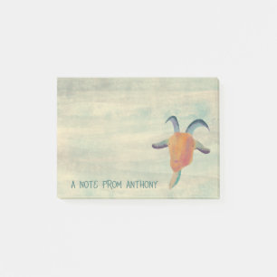 Modern Painted Goat Illustration Personalised Post-it Notes