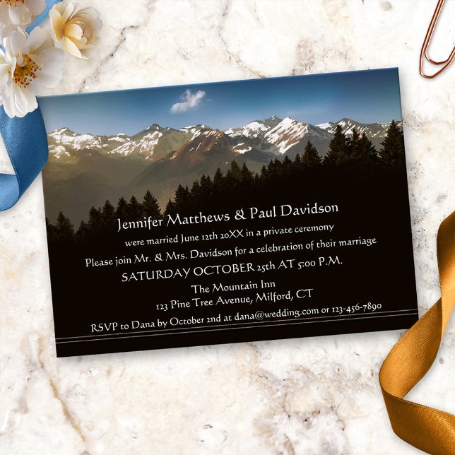 Modern Painted Mountains After Wedding Invitation (Creator Uploaded)