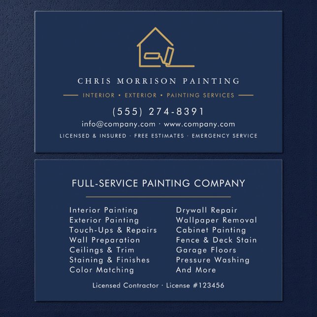 Modern Painter Painting Company Business Card (Creator Uploaded)