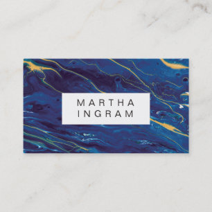 Modern Painting Creative Design Blue Abstract Business Card