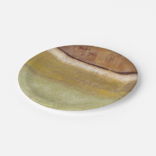 Modern Painting in Earth Tones by Norman Wyatt Paper Plate