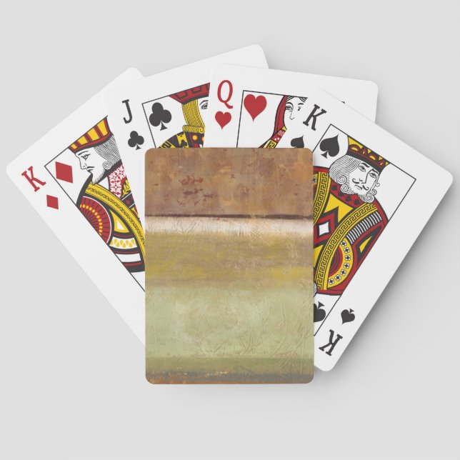 Modern Painting in Earth Tones by Norman Wyatt Playing Cards (Back)