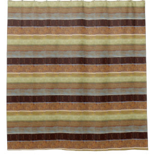 Modern Painting in Earth Tones by Norman Wyatt Shower Curtain